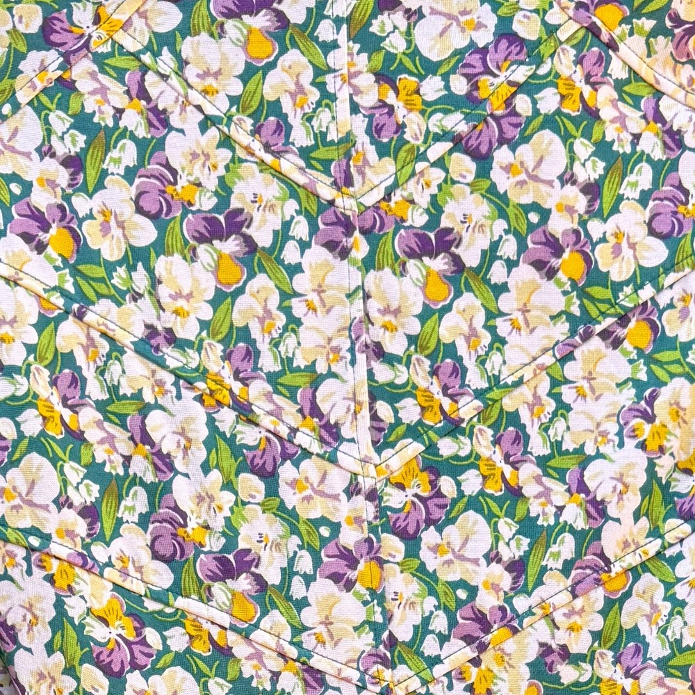 Y2K does 60s Vintage Silk Diane Von Furstenberg Multicolor Floral Midi Dress - Picture 3 of 9
